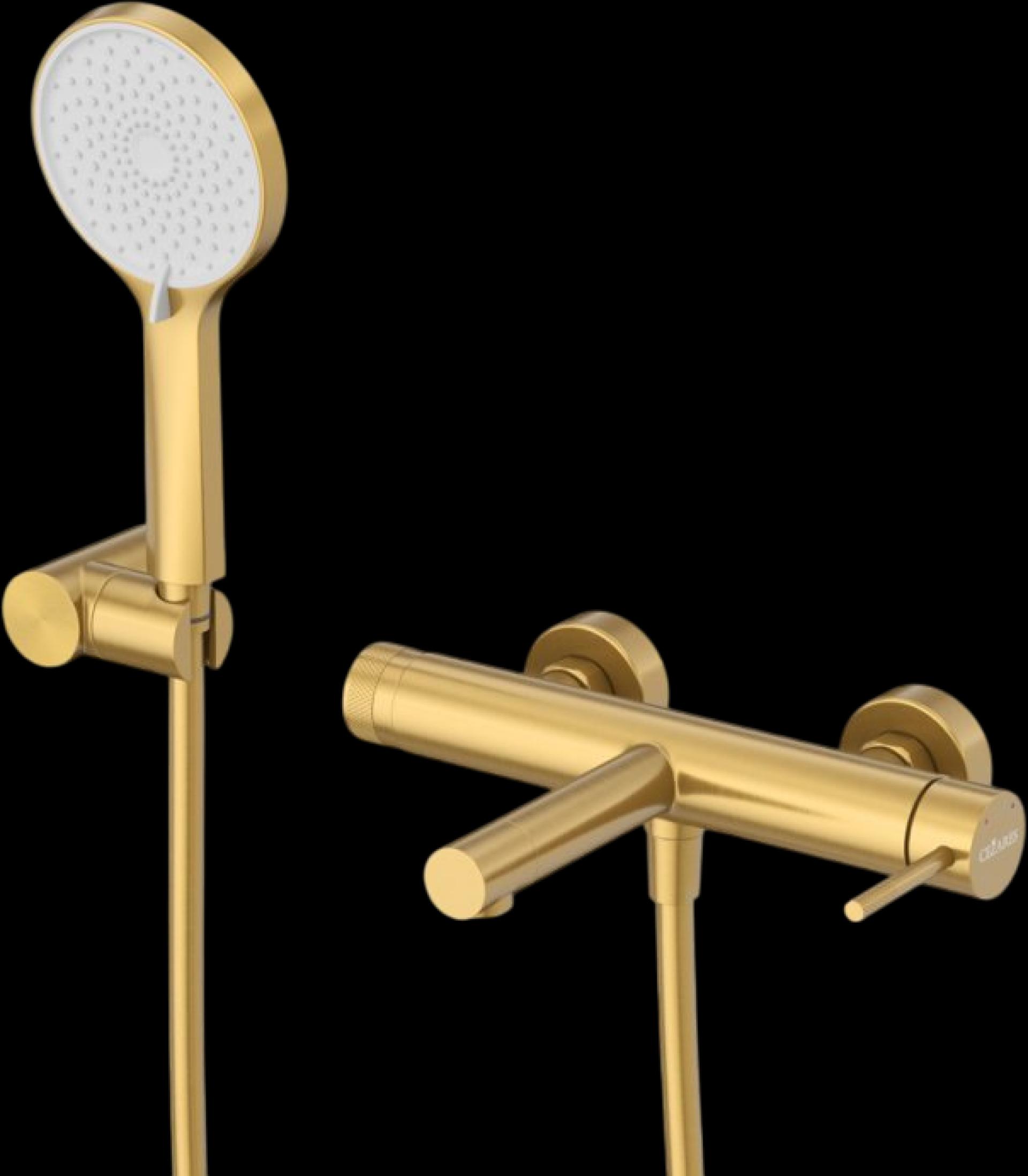 Смеситель для ванны с душем Cezares Relax RELAX-VD-BORO брашированное золото