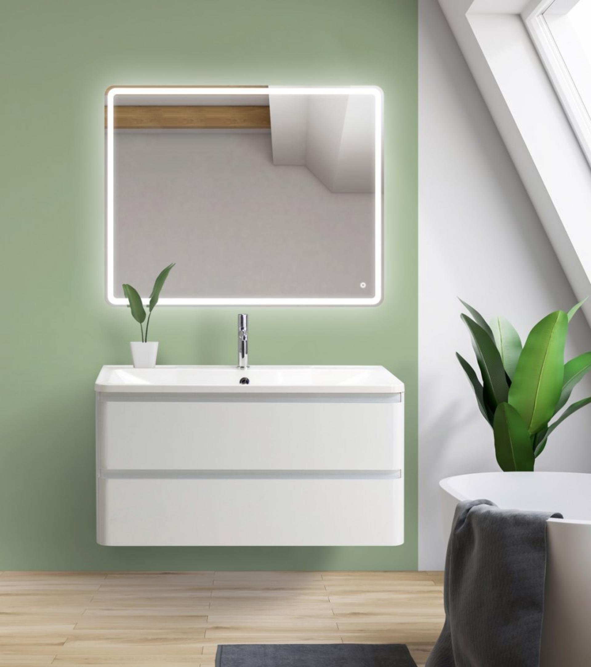 Тумба для комплекта BelBagno ALBANO-900-2C-SO-BL bianco lucido