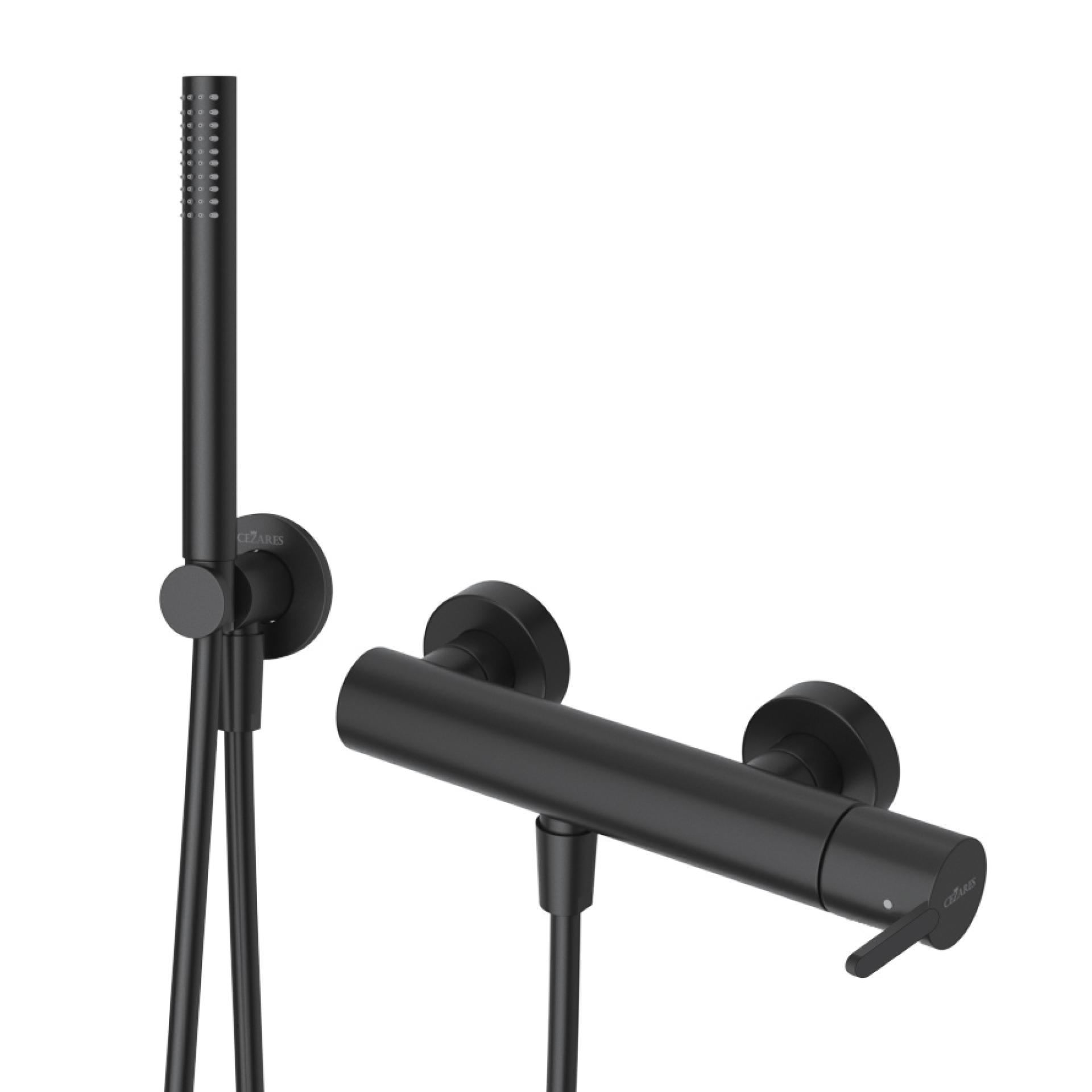 Смеситель для душа Cezares Leaf LEAF-D-NOP черный матовый