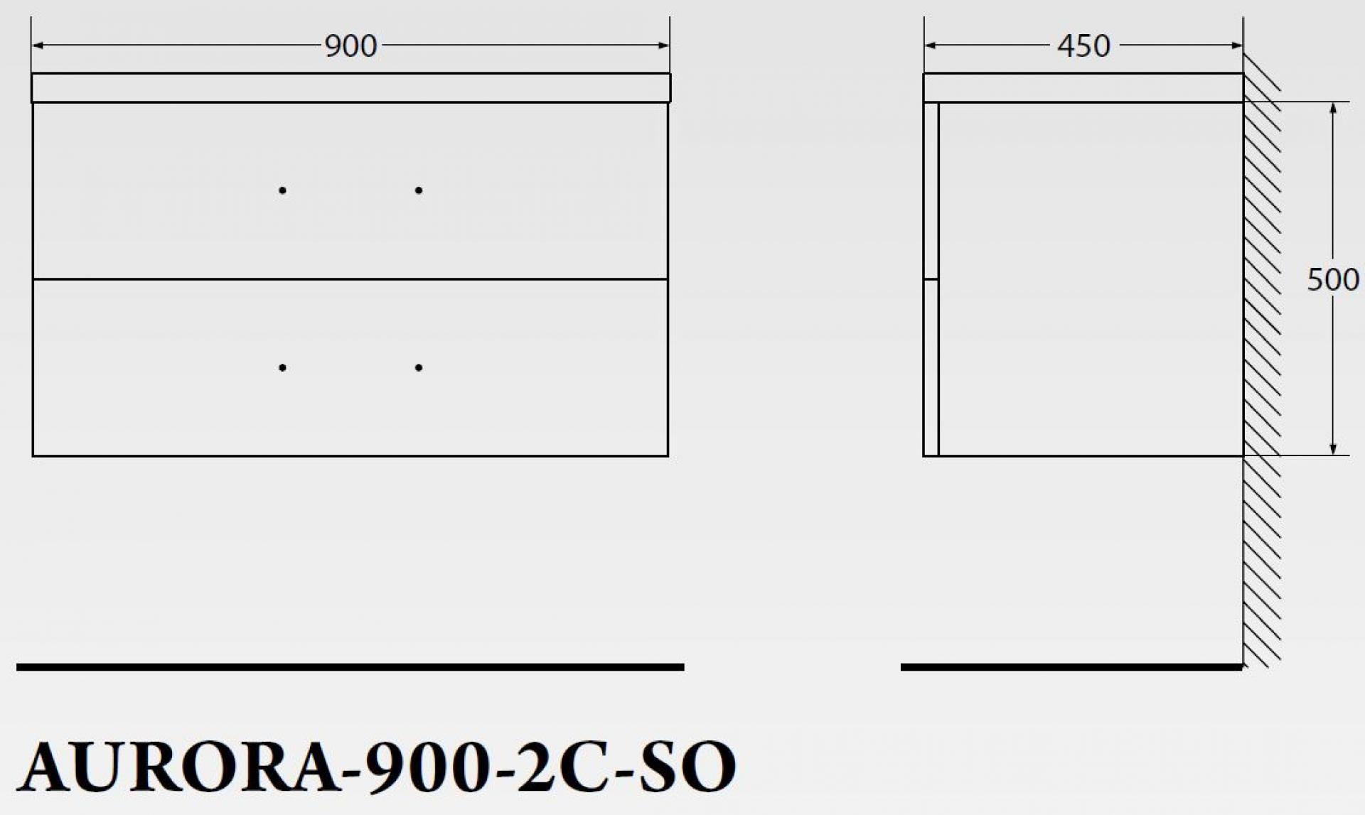 Тумба для комплекта Belbagno Aurora-900-2C-SO-RGB