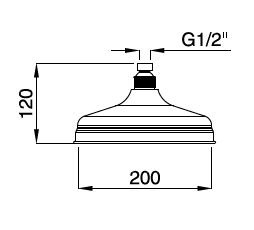 Верхний душ Cezares Czr CZR-U-SP8-20-01 хром