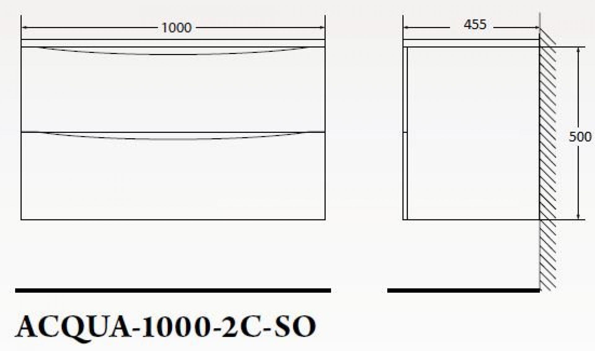 Тумба для комплекта BelBagno ACQUA-1000-2C-SO-RNG robere nature grigio