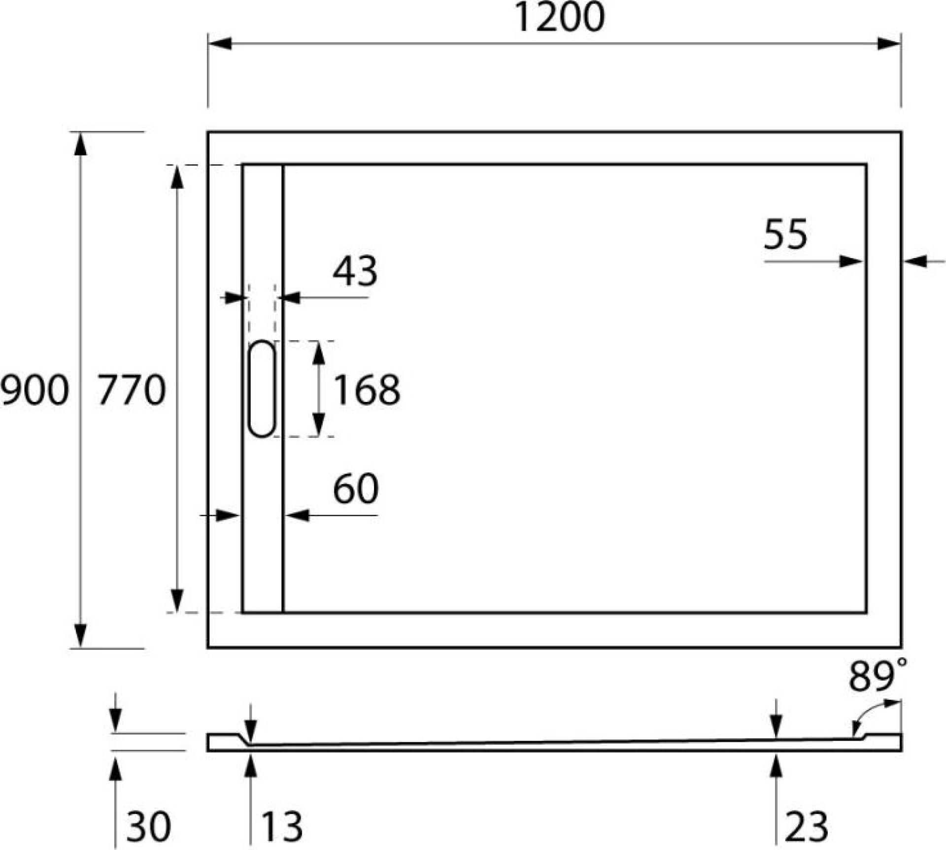 Экран для поддона Cezares TRAY-AS-AH-120/90-100-SCR