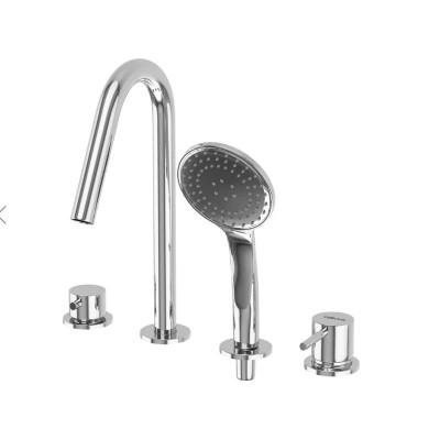 Смеситель на борт ванны Cezares Leaf LEAF-BVDM3-L-01 хром