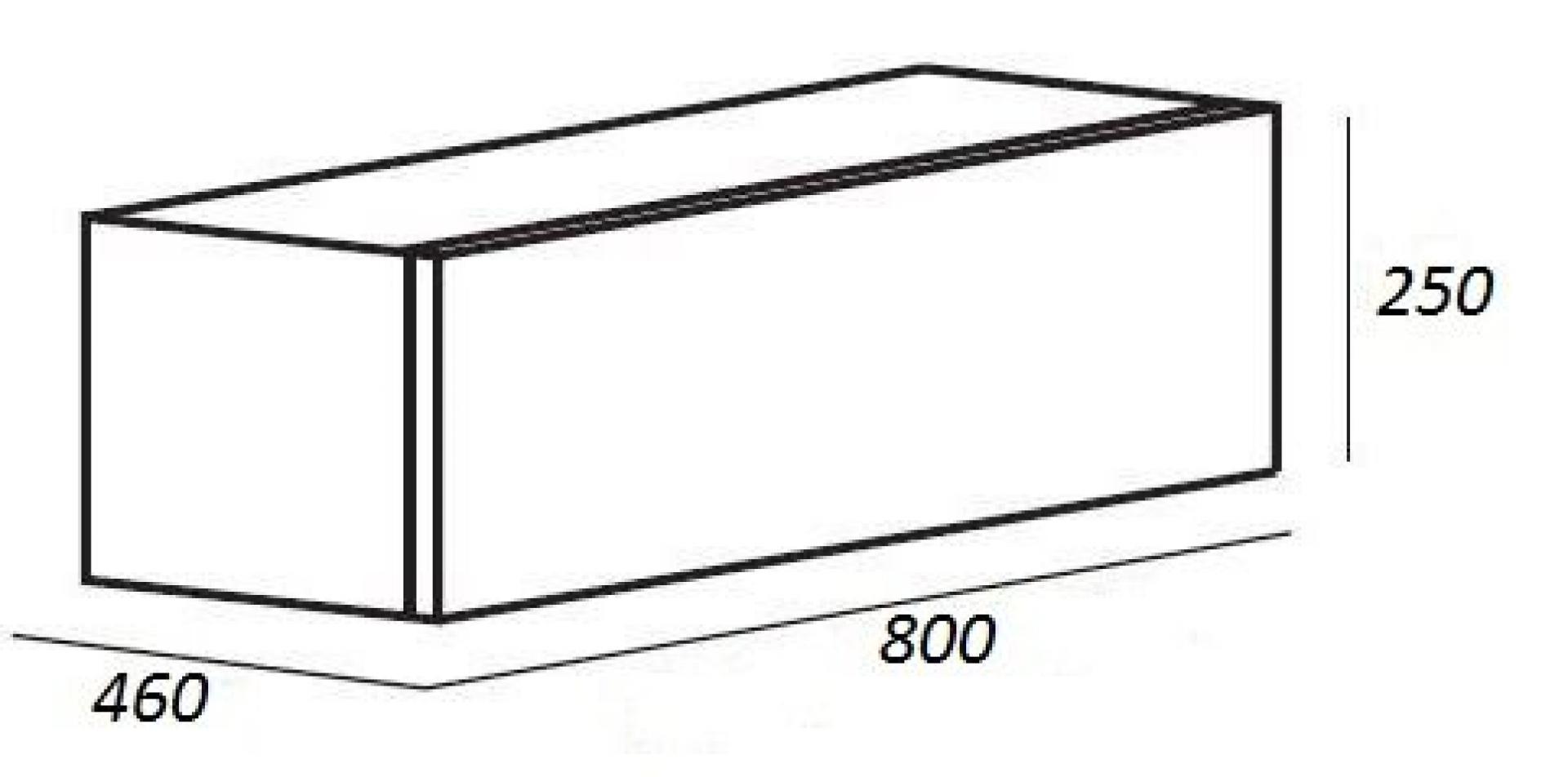 Тумба под металлический каркас Cezares CADRO-80-1C-SO-NR-BLUM, черный