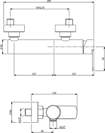 Смеситель для душа Cezares GLAM-DM-01, хром