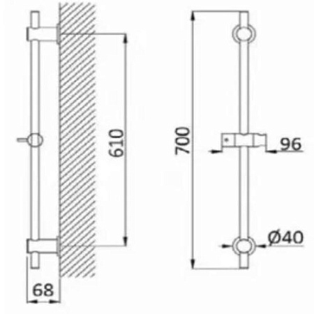 Душевая штанга Cezares Czr CZR-B-SD-SR sunrise