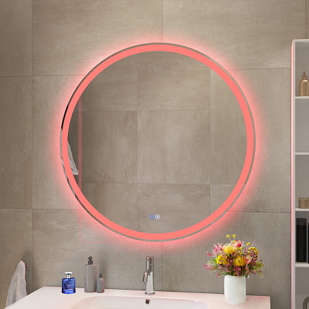 Зеркало Cezares 80х80 CZR-SPC-MC-800-RGB-TCH с подсветкой