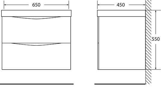 Тумба с раковиной BelBagno Marino 65 bianco opaco