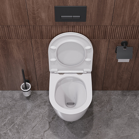 Унитаз подвесной Cezares Relax CZR-38088-49-TH-TOR/SC белый, сиденье микролифт
