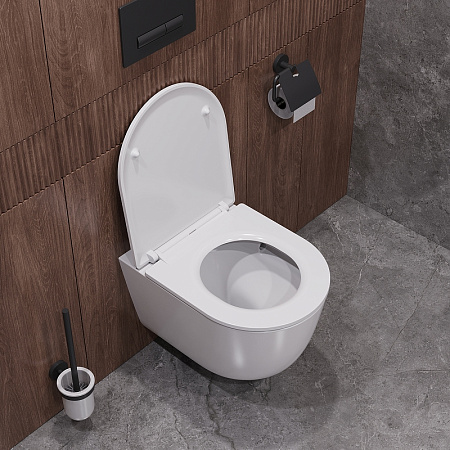 Унитаз подвесной Cezares Relax CZR-38088-49-TH-TOR/SC белый, сиденье микролифт