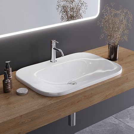 Полустраиваемая раковина Cezares 65х45 CZR-DRO-65-LVB белый