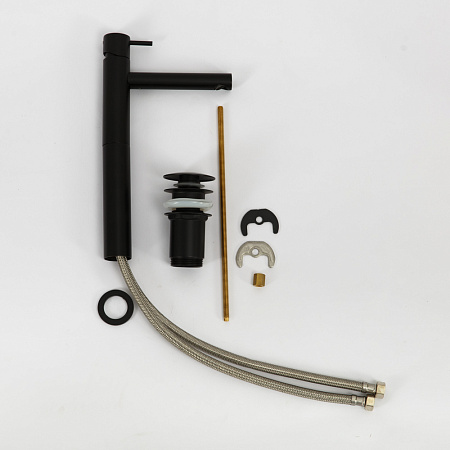 Смеситель для раковины Cezares Leaf LEAF-LC1-L-NOP черный матовый