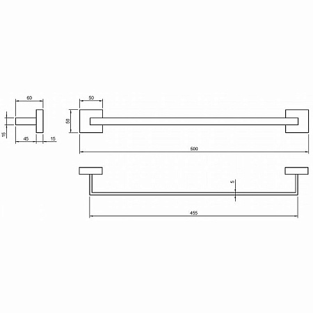 Полотенцедержатель Cezares PRIZMA-TH06-03/24, золото