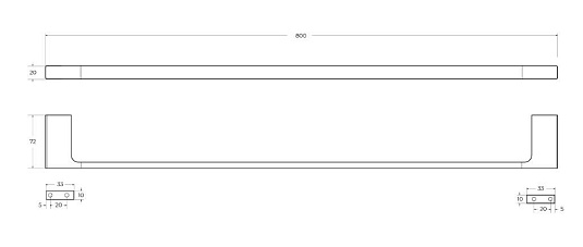 Полотенцедержатель Cezares Slider SLIDER-TH-80-GM оружейная сталь