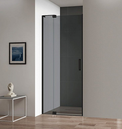 Перегородка душевая Cezares Slider 93.7 SLIDER-100-GL-FIX-BR-GM профиль оружейная сталь, стекло тонированное