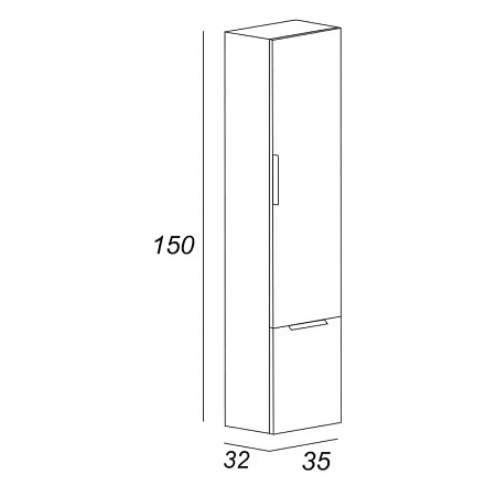 Шкаф-пенал Cezares Urban 55182 коричневый