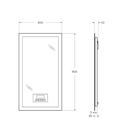 Зеркало Cezares 95х70 45061 с подсветкой