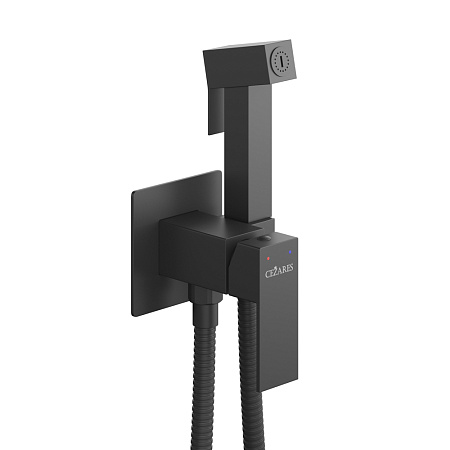 Гигиенический душ Cezares Slider SLIDER-DIF-NOP со смесителем, черный матовый