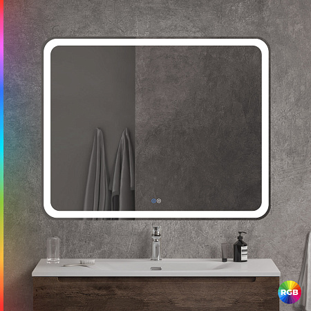 Зеркало Cezares 100х80 CZR-SPC-MC-1000-800-RGB-TCH с подсветкой
