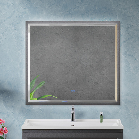 Зеркало Cezares 100х90 CZR-SPC-INT-1000-900-LED-TCH-WARM-TIT с подсветкой, титан