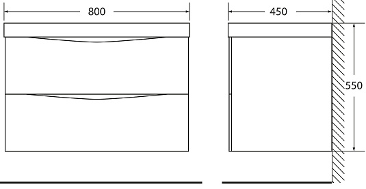 Мебель для ванной BelBagno Marino 80 crema opaco