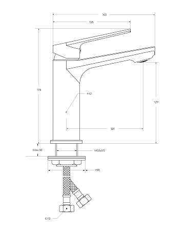 Смеситель для раковины Cezares Comfort COMFORT-LS-01-W0 хром