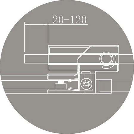 Душевая дверь в нишу Cezares SLIDER-B-1-90/100-C-Cr стекло прозрачное