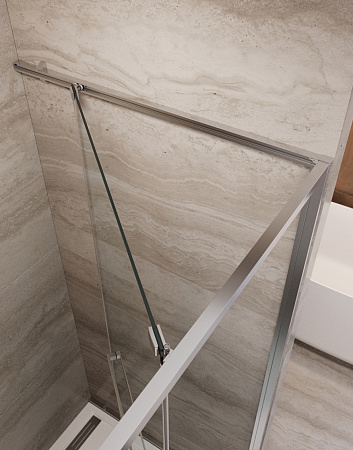 Душевая дверь в нишу 70x195 CEZARES LUX-B-FS-1 без поддона, профиль хром, стекло прозрачное