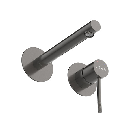 Смеситель для раковины Cezares Relax RELAX-BLI2-2-GM-W0 оружейная сталь