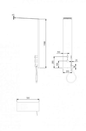 Душевая панель   Cezares Premier PREMIER-CD2-01 хром