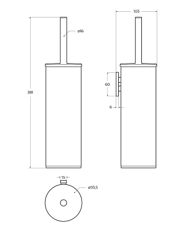 Ершик для унитаза Cezares Relax RELAX-TBS-M-01 хром