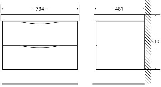 Тумба с раковиной BelBagno Fly 70 cappuccino lucido