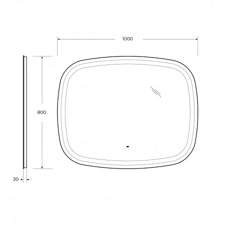 Зеркало Cezares Molveno CZR-SPC-MOLVENO-1000-800-MOV белый