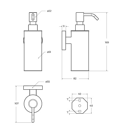 Дозатор жидкого мыла Cezares Relax RELAX-SOIS-M-BORO брашированное золото
