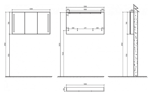 Мебель для ванной BelBagno Ancona-N 120 rovere more напольная