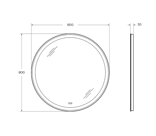 Зеркало Cezares 80х80 CZR-SPC-MC-800-RGB-TCH с подсветкой