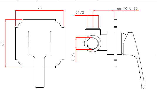 Смеситель для душа Cezares LEGEND-DIM-02, бронза