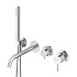 Смеситель для ванны с душем Cezares Leaf LEAF-VDIM3-D-L-01 хром