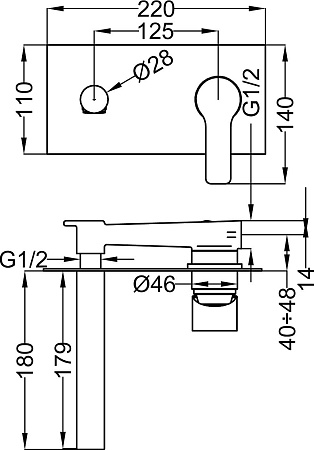 Смеситель Cezares Dolce BLS2-01-W0 С ВНУТРЕННЕЙ ЧАСТЬЮ