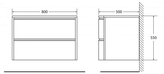 Тумба для комплекта BelBagno Prospero BB800DVC/BL bianco lucido