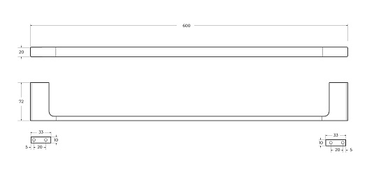 Полотенцедержатель Cezares Slider SLIDER-TH-60-01 хром