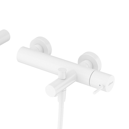 Смеситель для ванны с душем Cezares Leaf LEAF-VD-L-BIO белый матовый