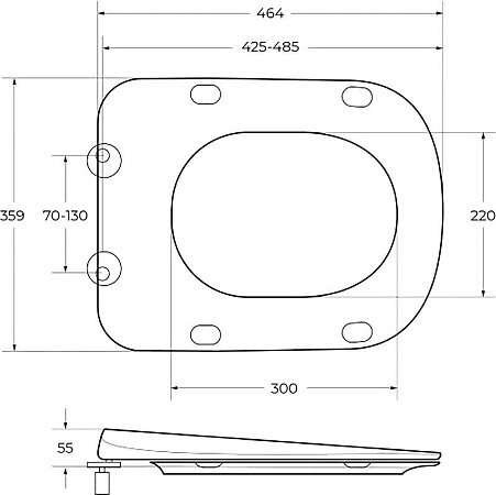 Крышка-сиденье Cezares Lux CZR-159-SC с микролифтом, белый
