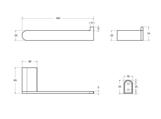 Держатель туалетной бумаги Cezares Stylus STYLUS-PH-01 хром