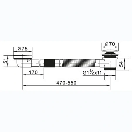 Слив-перелив для ванны Cezares CZR-STW1-01 хром