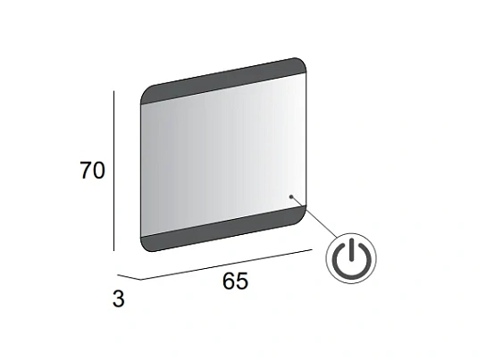 Зеркало Cezares 45004 белый