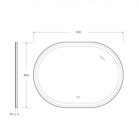 Зеркало Cezares Glubileo CZR-SPC-GIUBILEO-1100-800-TCH-WARM белый