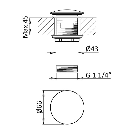 Донный клапан Cezares Czr CZR-B-SOC-01 хром