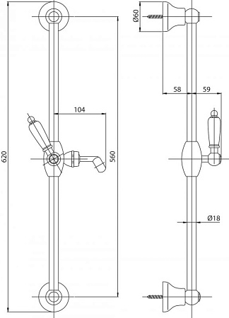 Душевой гарнитур Cezares FIRST-SD-03/24-Bi, золото